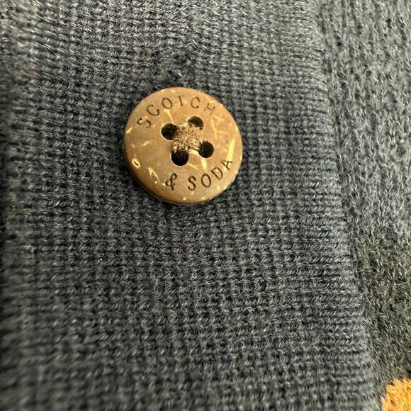 Scotch & Soda Mens M Knit Polo Shirt Multicolor Striped Cotton Short Sleeve TV - Picture 5 of 14